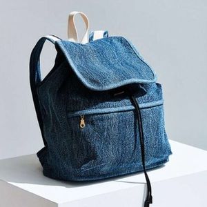 Urban Outfitters Denim Drawstring Backpack